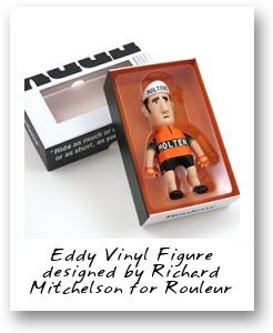Eddy Vinyl Figure designed by Richard Mitchelson for Rouleur Magazine for Rouleur Magazine