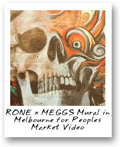 RONE x MEGGS Mural in Melbourne for Peoples Market