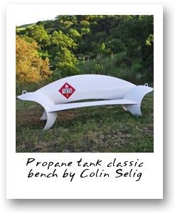Propane tank classic bench by Colin Selig