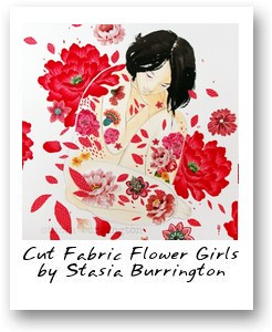Cut Fabric Flower Girls by Stasia Burrington