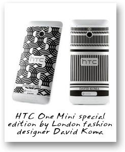 HTC One Mini special edition by London fashion designer David Koma