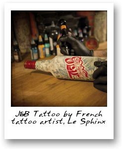 J&B Tattoo by French tattoo artist Le Sphinx