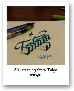3D lettering from Tolga Girgin