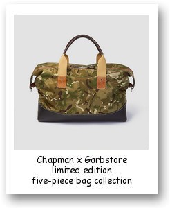 Chapman x Garbstore limited edition five-piece bag collection