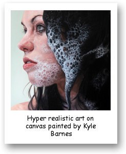 Hyper realistic art on canvas painted by Kyle Barnes