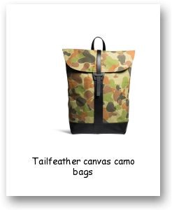 Tailfeather canvas camo bags