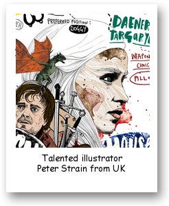 Talented illustrator Peter Strain from UK