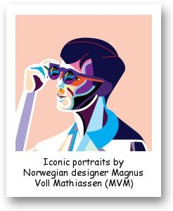 Iconic portraits by Norwegian designer Magnus Voll Mathiassen (MVM)