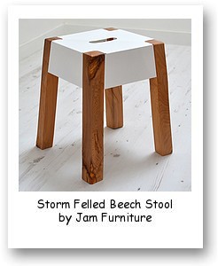 Storm Felled Beech Stool by Jam Furniture