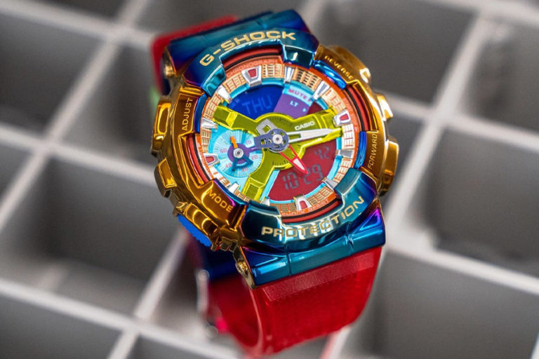 Montre Dition Limit E G Shock Gm Rb A Rainbow Viacomit