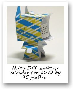 Nifty DIY desktop calendar for 2013 by 3EyedBear