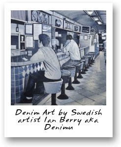 Denim Art by Swedish artist Ian Berry aka Denimu