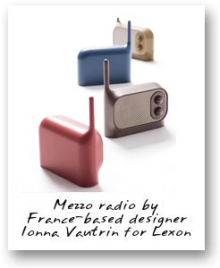 Mezzo radio by France-based designer Ionna Vautrin for Lexon