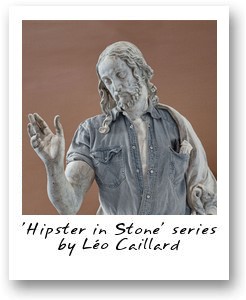 'Hipster in Stone' series by Léo Caillard