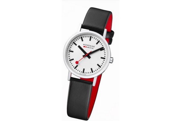 mondaine-classic-red-and-black-strap-collection