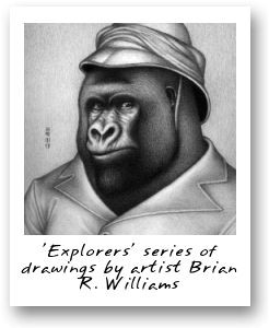 'Explorers' series of drawings by artist Brian R. Williams
