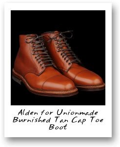 Alden for Unionmade Burnished Tan Cap Toe Boot