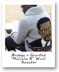  Bodega x Granted “Malcolm X” Wool Sweater