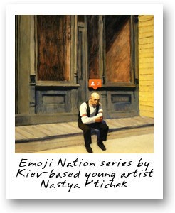 Emoji Nation series by Kiev-based young artist Nastya Ptichek