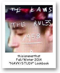 thisisneverthat Fall/Winter 2014 "NAVY/STUDY" Lookbook
