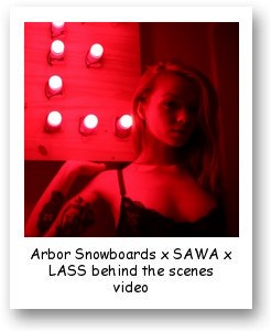 Arbor Snowboards x SAWA x LASS behind the scenes video