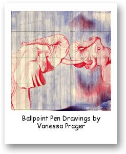 Ballpoint Pen Drawings by Vanessa Prager