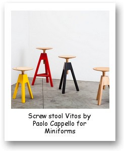 Screw stool Vitos by Paolo Cappello for Miniforms