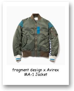 fragment design x Avirex MA-1 Jacket