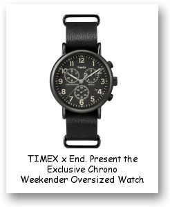 TIMEX x End. Present the Exclusive Chrono Weekender Oversized Watch