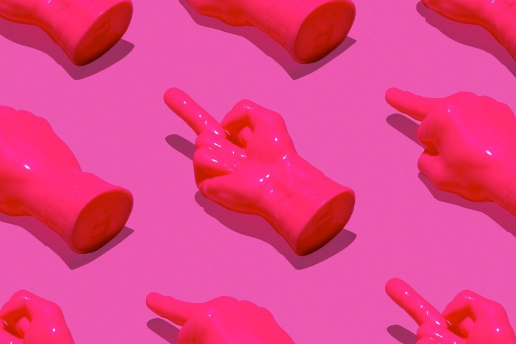 HUF x Haroshi Vinyl Middle Finger "Hot Pink"