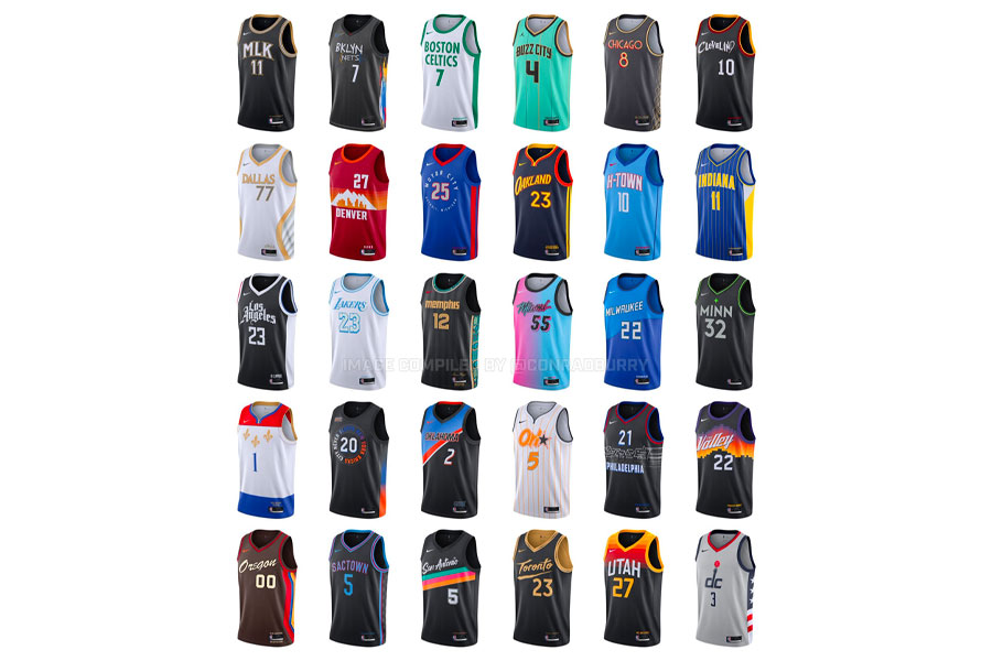 Maillots Nike "NBA City Edition" 2020-21
