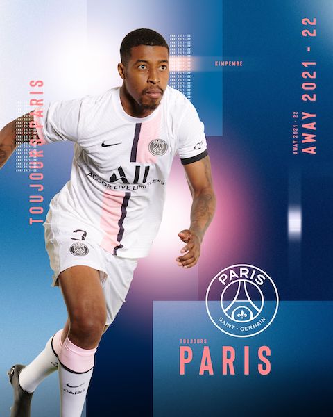 Le Paris Saint-Germain a dévoilé son maillot extérieur 2021-22