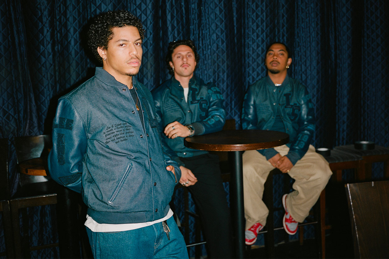 Collaboration en édition limitée Schott NYC x Justice