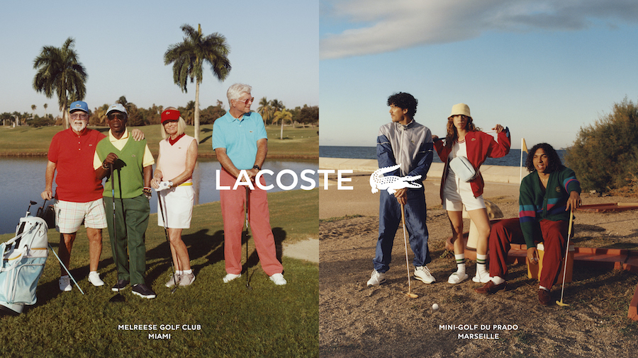 Campagne Lacoste "Moving with the world for 90 years"