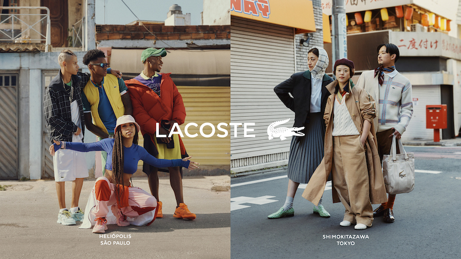 Campagne Lacoste "Moving with the world for 90 years"
